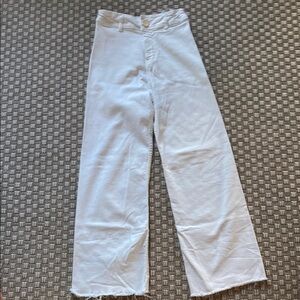 Zara White Denim Pants